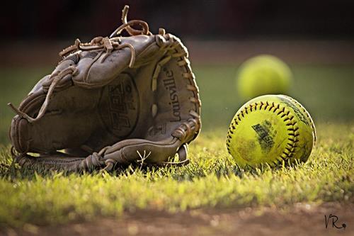 softball on field  